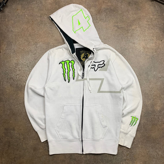Fox Racing Monster Energy 00s graphic grunge hoodie