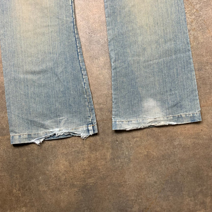 Oakley Software 00s flared faded jeans (38")