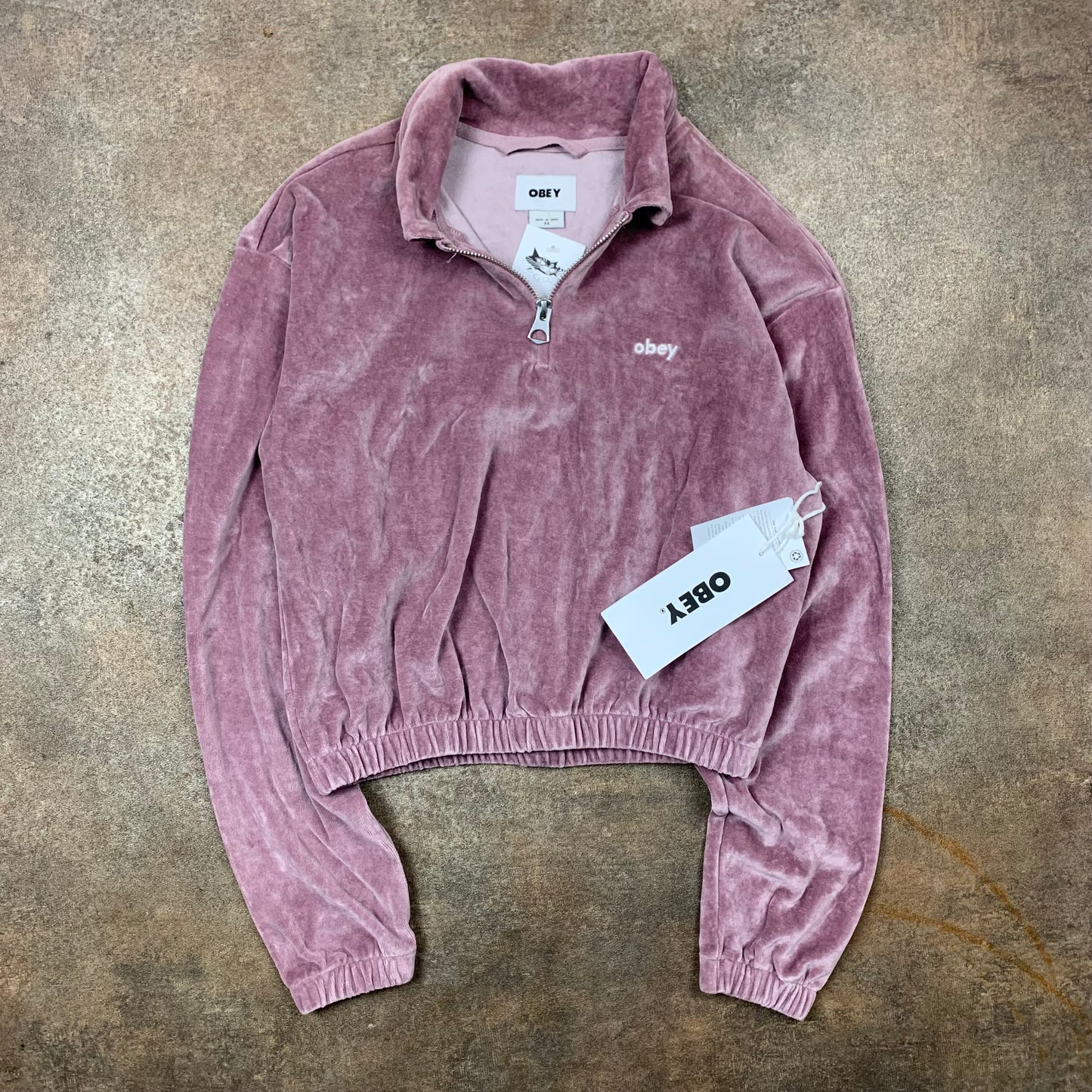 Obey Women's deadstock crop jumper (XS)