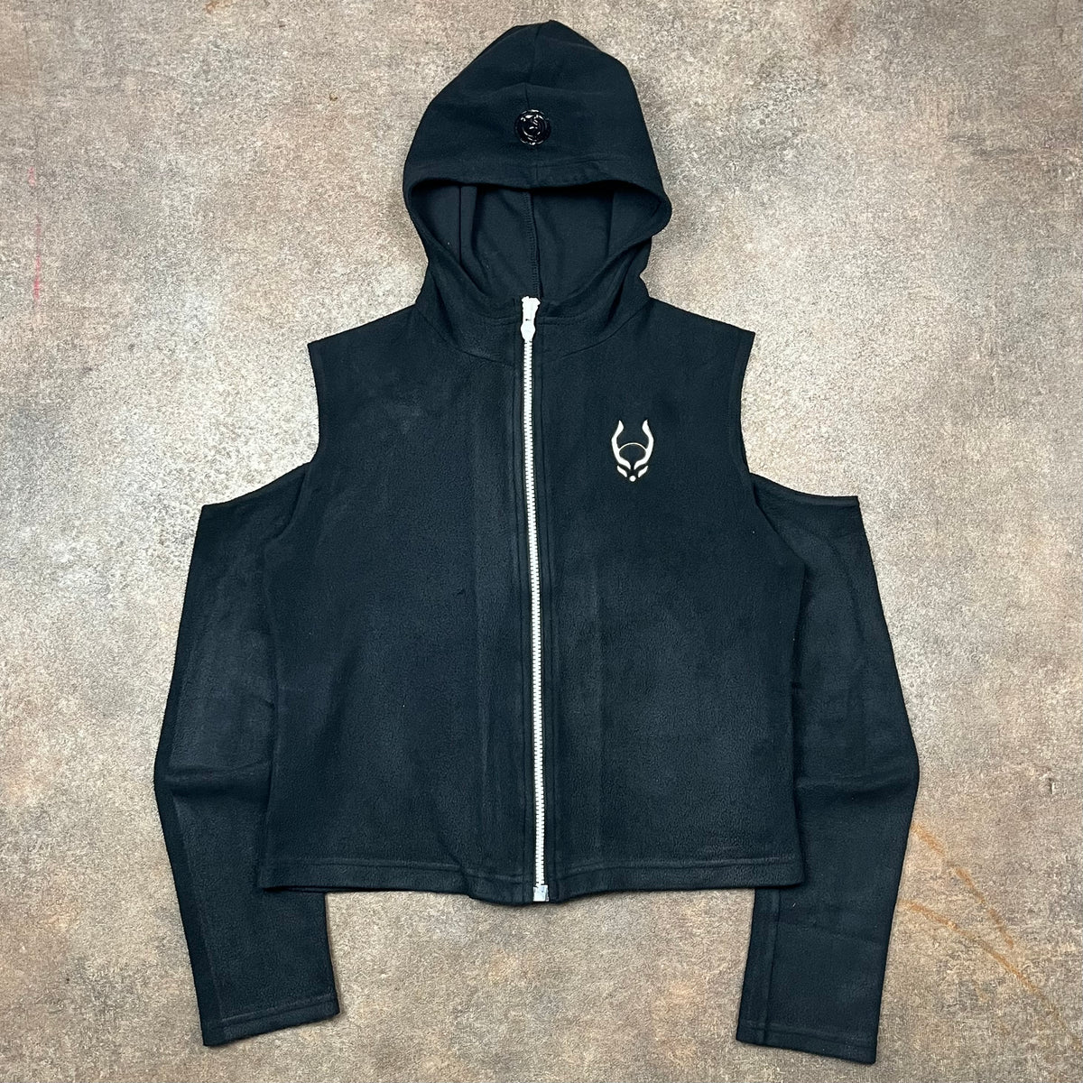 Cyberdog 00s cut out shoulder hoodie (M)