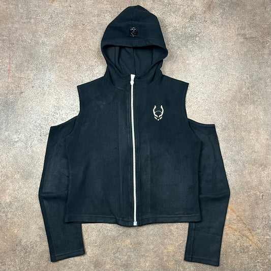 Cyberdog 00s cut out shoulder hoodie (M)