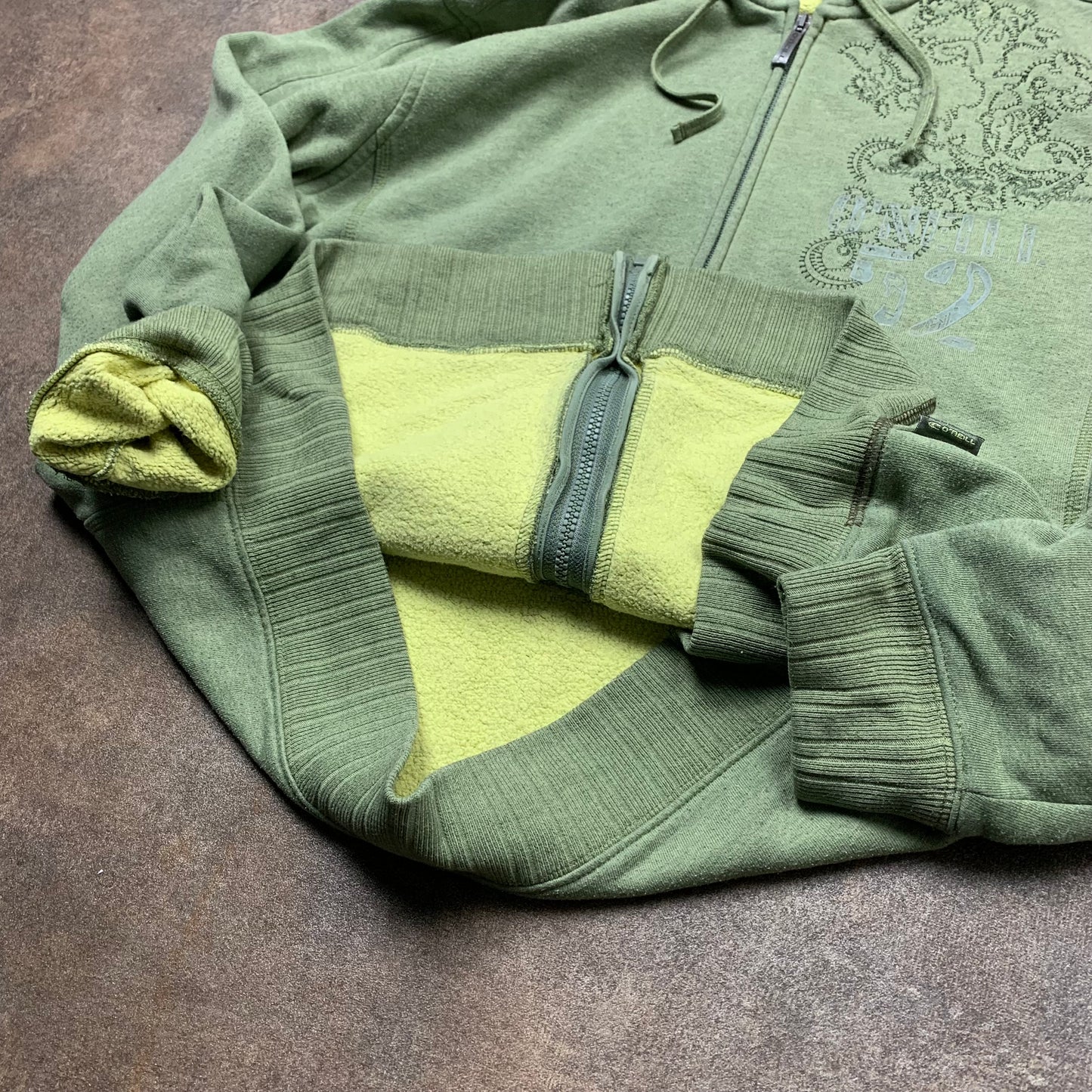 O’Neill 00s green graphic hoodie (M)
