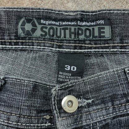 Southpole 00s baggy black grey jeans