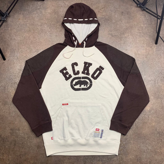Ecko Unltd. 00s cream brown graphic hoodie