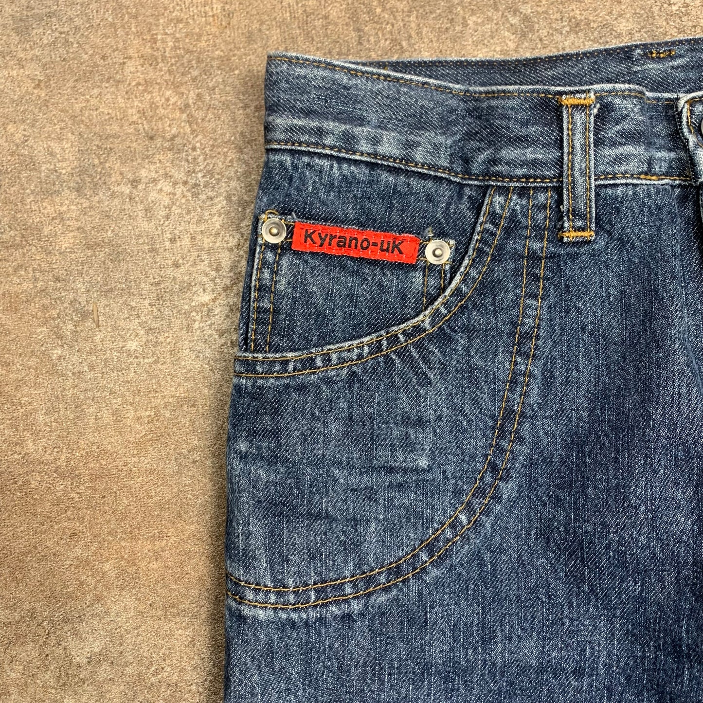 Kyrano UK 00s motorcycle flared lined jeans