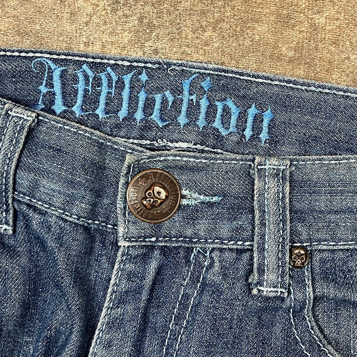 Affliction 00s baggy graphic jeans (34")