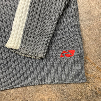 Rip Curl 00s grey asymmetrical knit