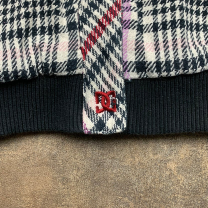 DC Shoes 00s plaid graphic zip hoodie