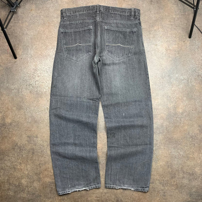 Avirex 00s baggy grey grunge denim jeans