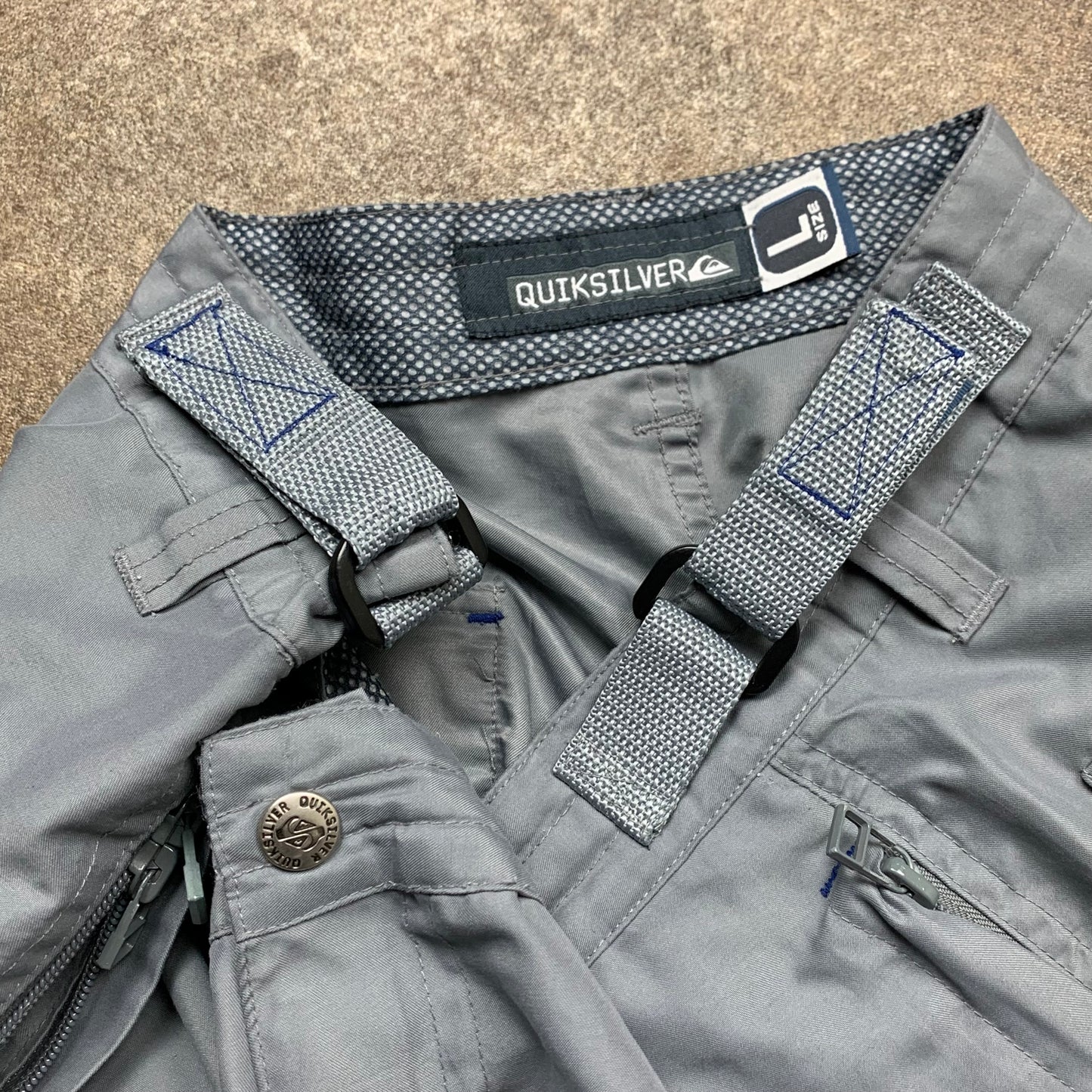 Quiksilver 00s baggy grey joggers (L)