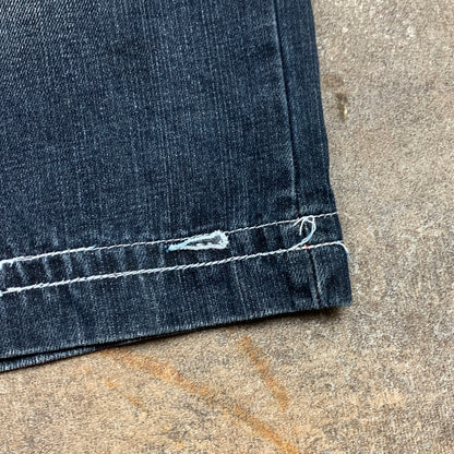 Stash House 00s navy baggy denim jorts (36")