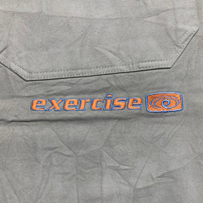 Exercise Surfwear 90s cream baggy graphic jeans