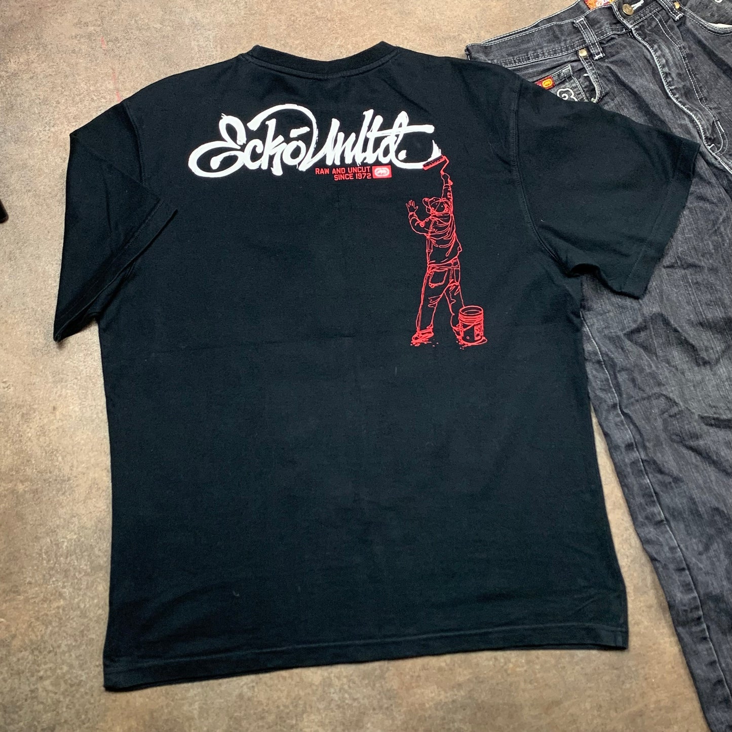 Ecko Unltd. 00s matching jeans, hoodie & tee set