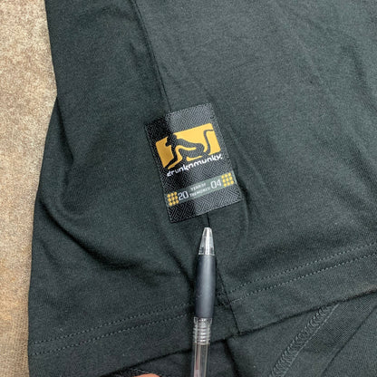 Drunknmunky 00s black faded graphic tee