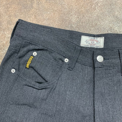 Armani Jeans 00s grey striped jeans