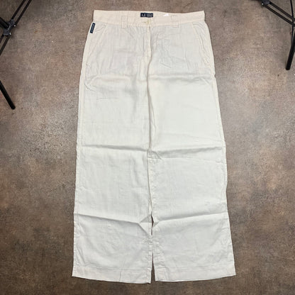 Armani Jeans 00s cream baggy linen jeans