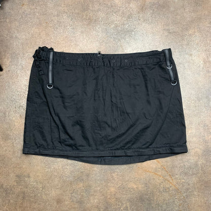 Tripp NYC 00s black grunge goth maxi short skirt