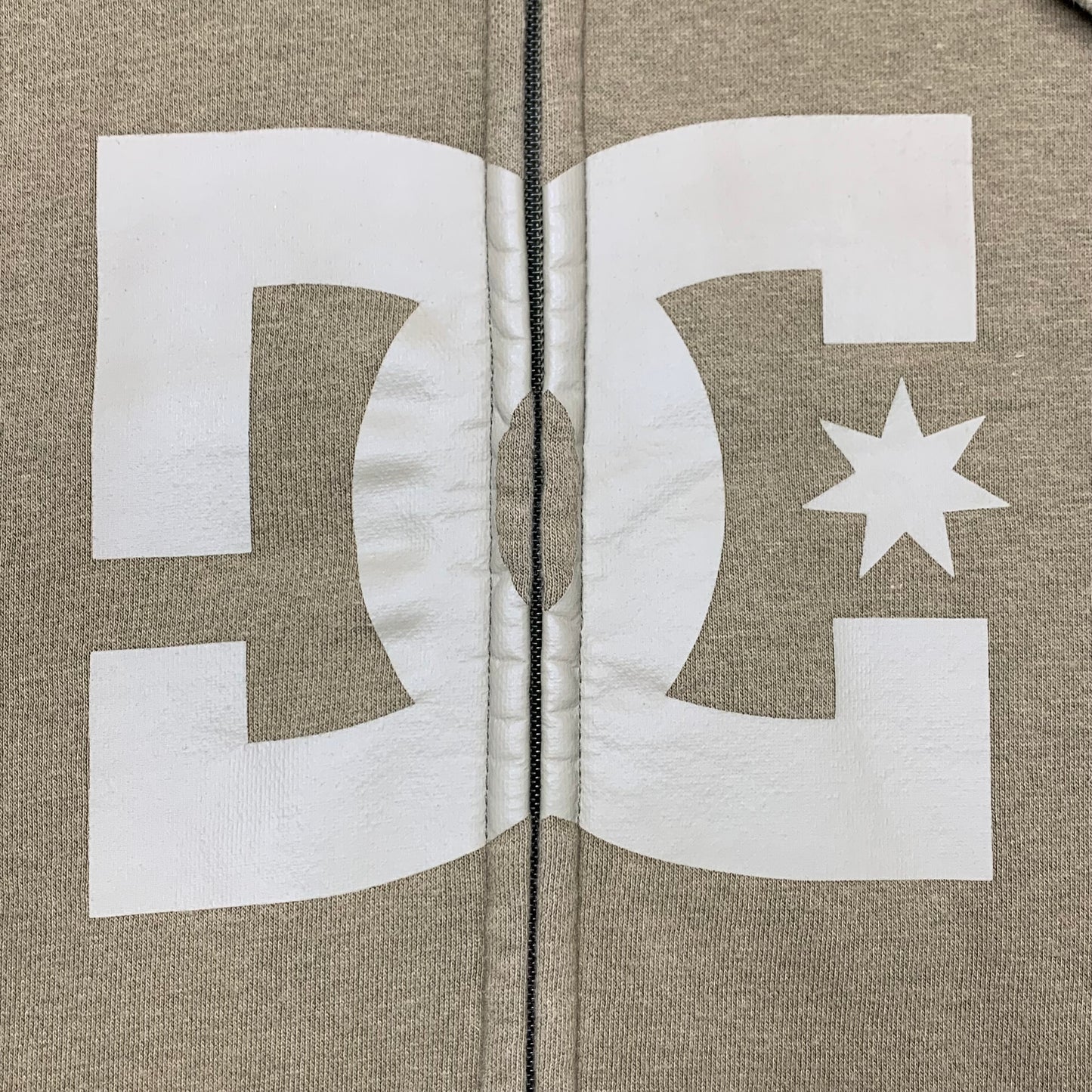 DC Shoes graphic khaki zip hoodie