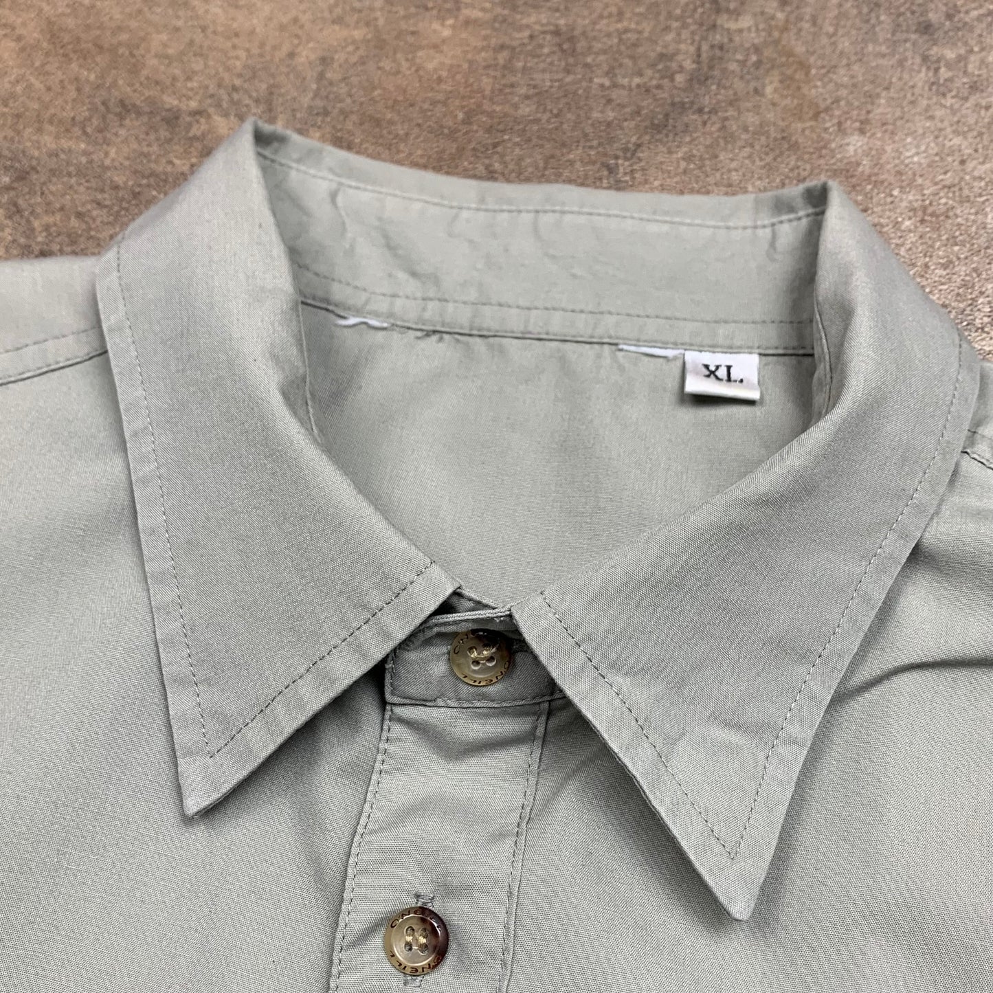 O'Neill 90s grey graphic button pocket shirt