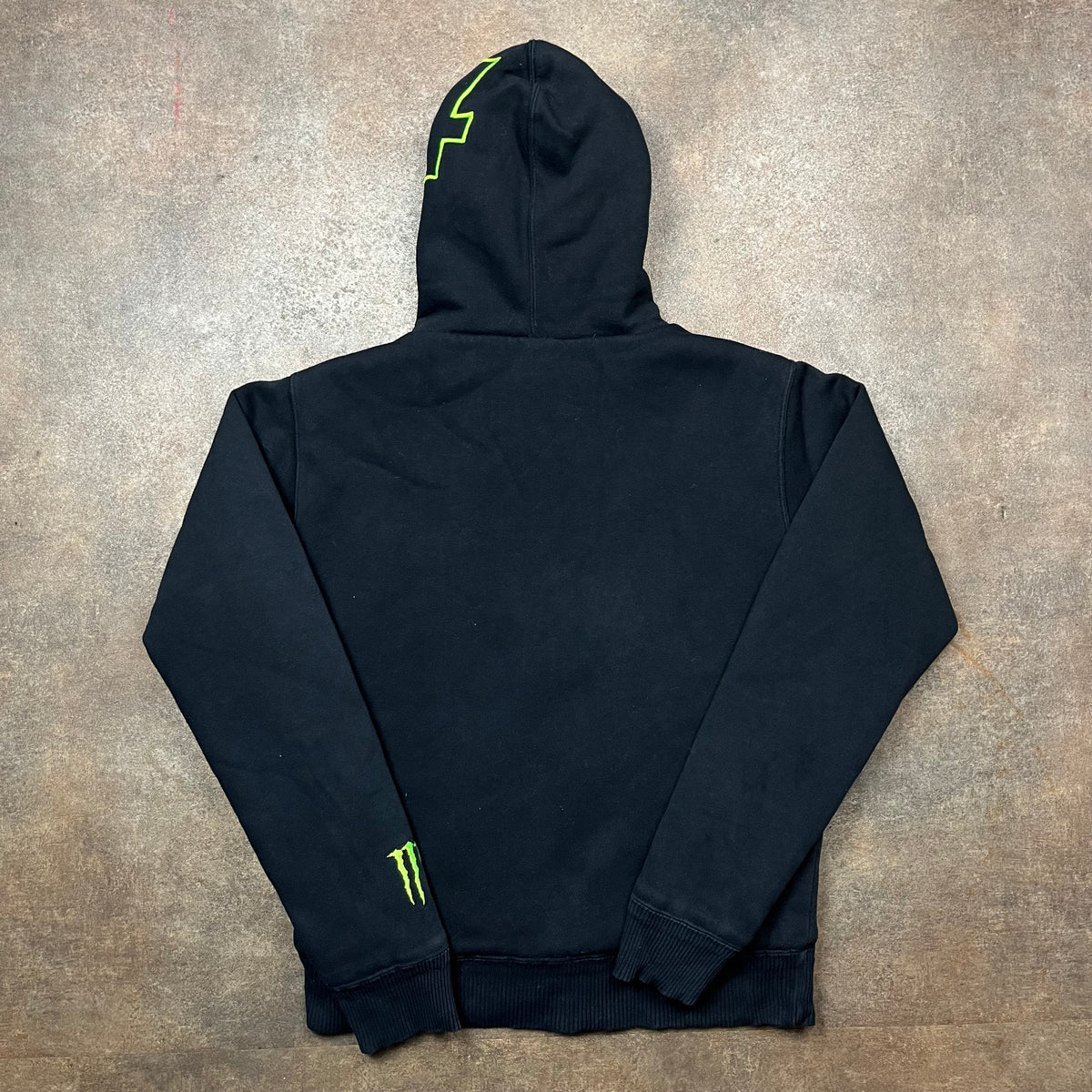 Fox Racing x Monster Energy 00s fur lined hoodie (M)