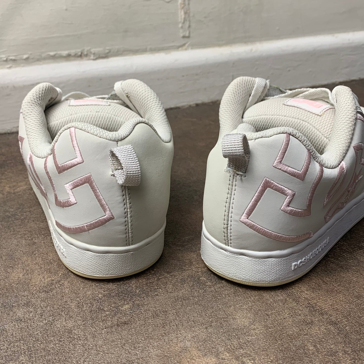 DC Shoes Court Graffik white pink chunky trainers