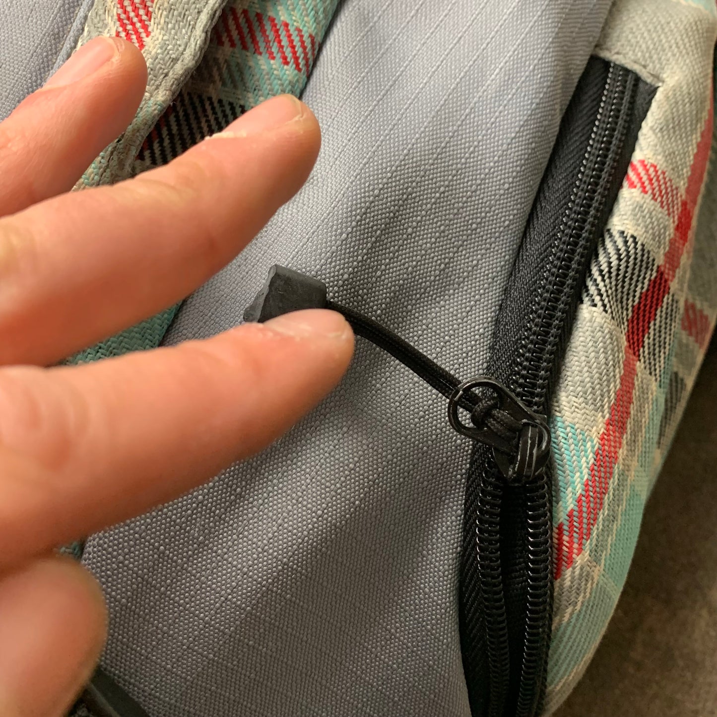 Oxbow 00s utilised plaid backpack