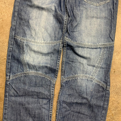 FUBU 90s navy baggy graphic jeans