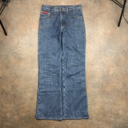 Kyrano UK 00s motorcycle flared lined jeans