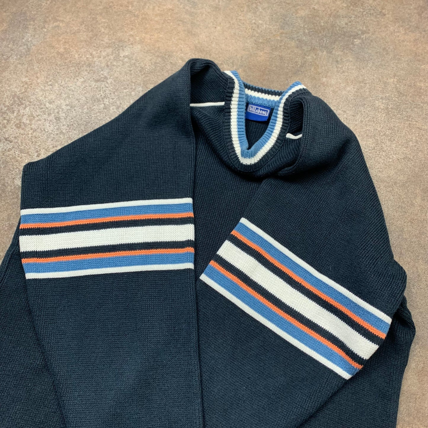 Billabong 90s navy knit sweater (L)
