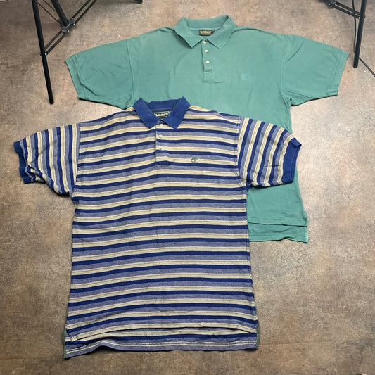 Timberland 00s weathergear blue green polo shirts bundle