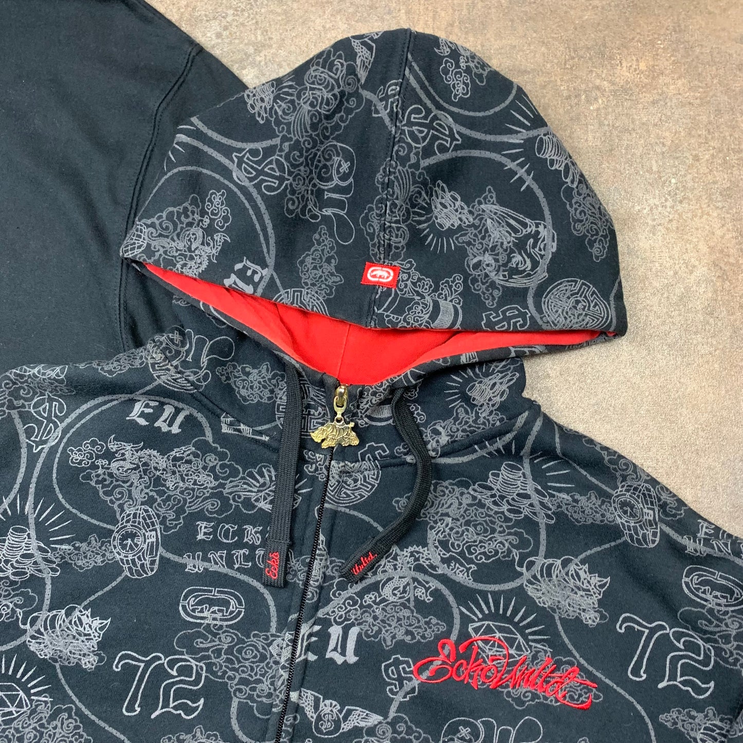 Ecko Unltd. 00s matching jeans, hoodie & tee set