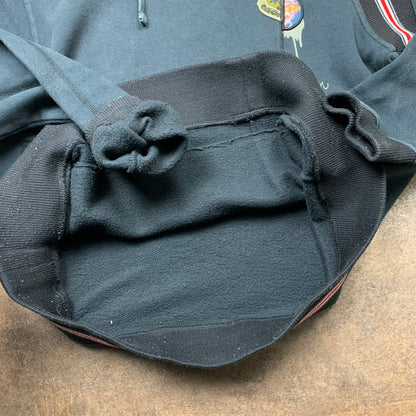 Quiksilver 00s black graphic hoodie