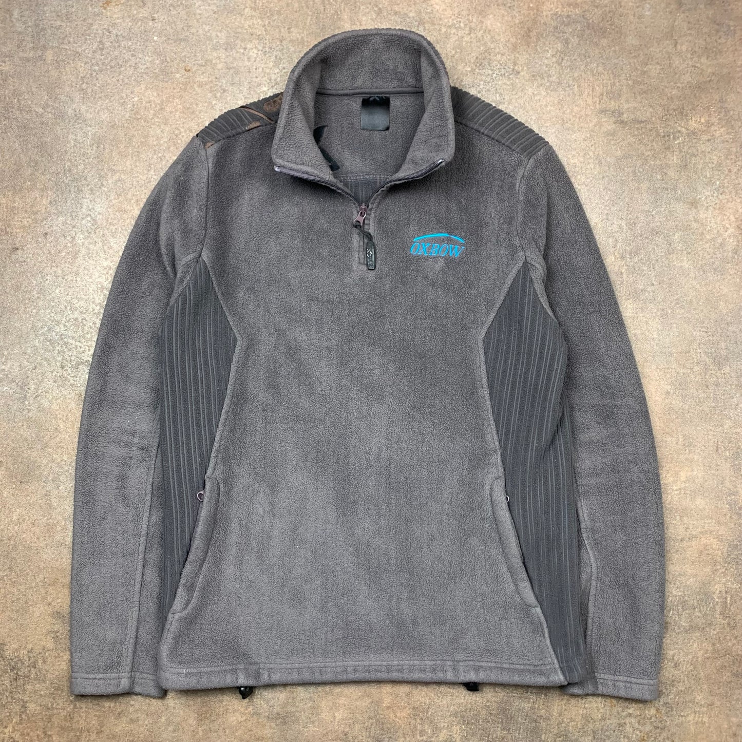 Oxbow 00s grey-brown quarter zip (M)