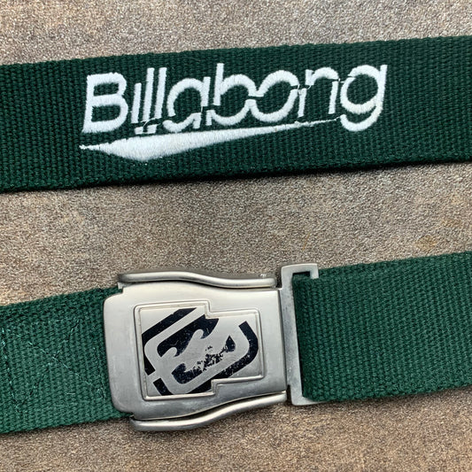 Billabong 00s green graphic belt