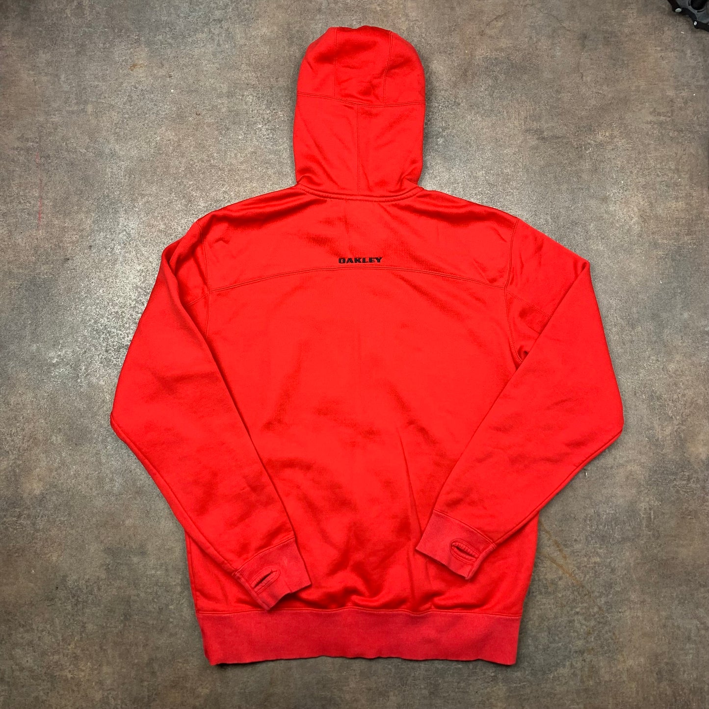 Oakley 00s red graphic zip hoodie (M)