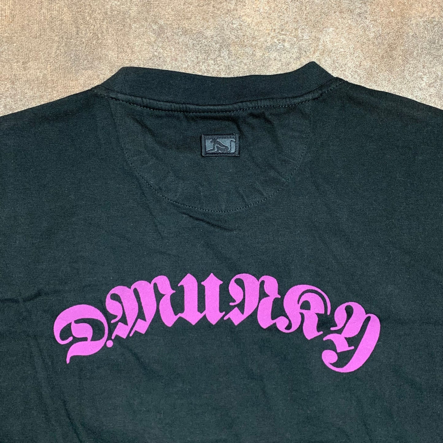 Drunknmunky 00s black faded graphic tee
