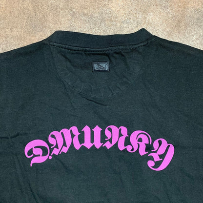 Drunknmunky 00s black faded graphic tee