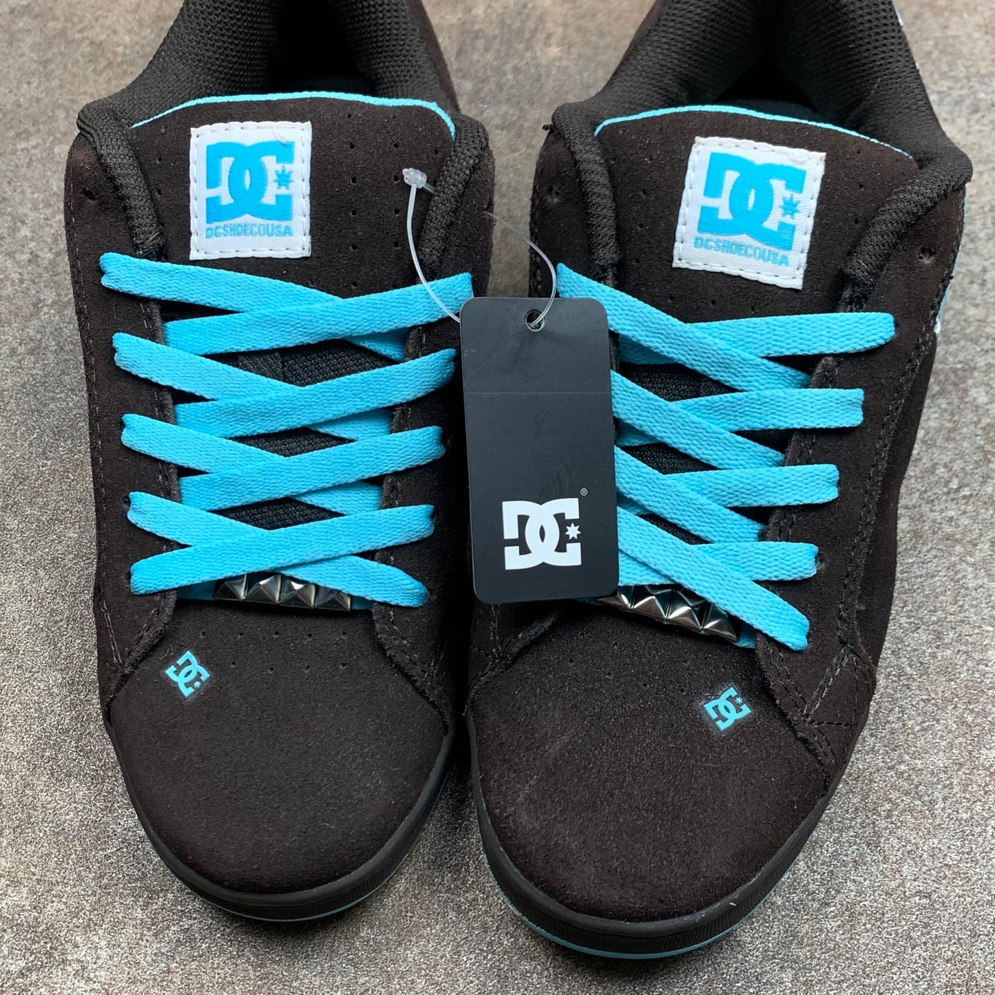 DC Shoes 00s brown blue studded trainers