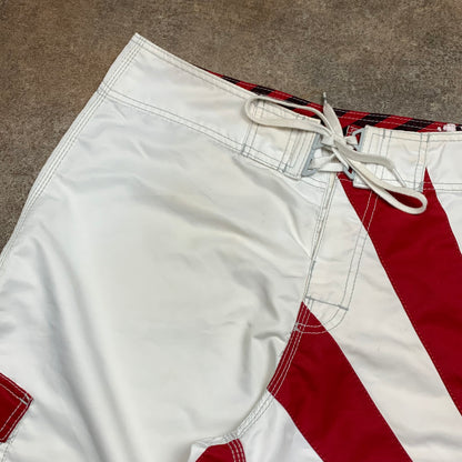 Billabong 00s Andy Iron white red graphic boardshorts