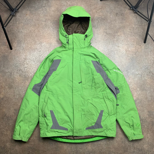 Salomon 00s 2 in 1 green grey utilised ski jacket
