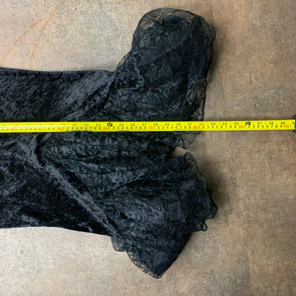 Tripp NYC 90s black velvet maxi skirt (S)