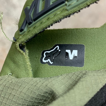 Fox Racing khaki green motorbike gloves
