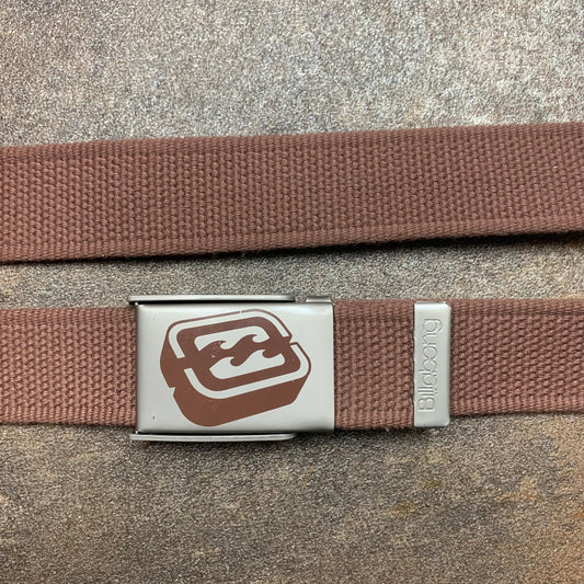 Billabong 00s brown webbed belt