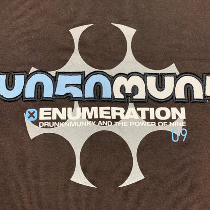 Drunknmunky 00s brown faded graphic tee