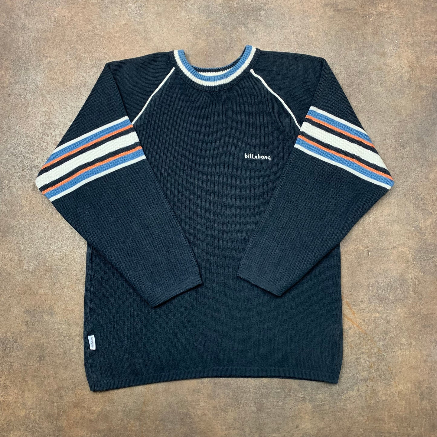 Billabong 90s navy knit sweater (L)