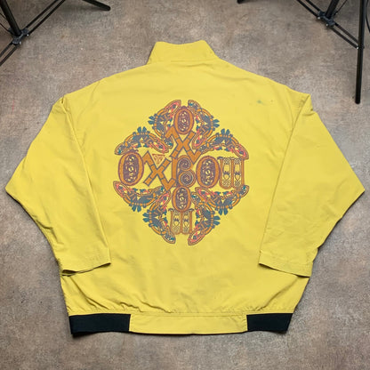 Oxbow 90s yellow graphic boxy zip jacket