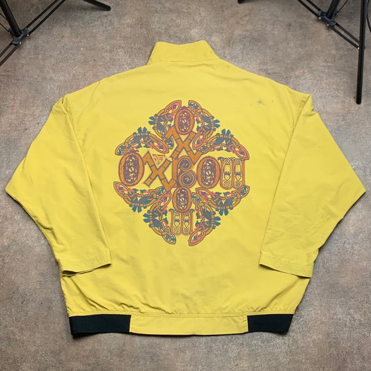Oxbow 90s yellow graphic boxy zip jacket