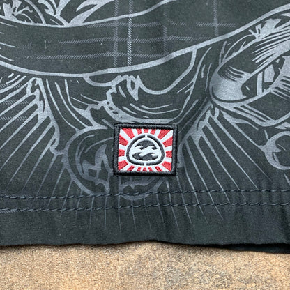 Billabong 00s black grey graphic boardshorts