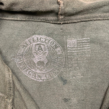 Affliction camo graphic khaki zip hoodie