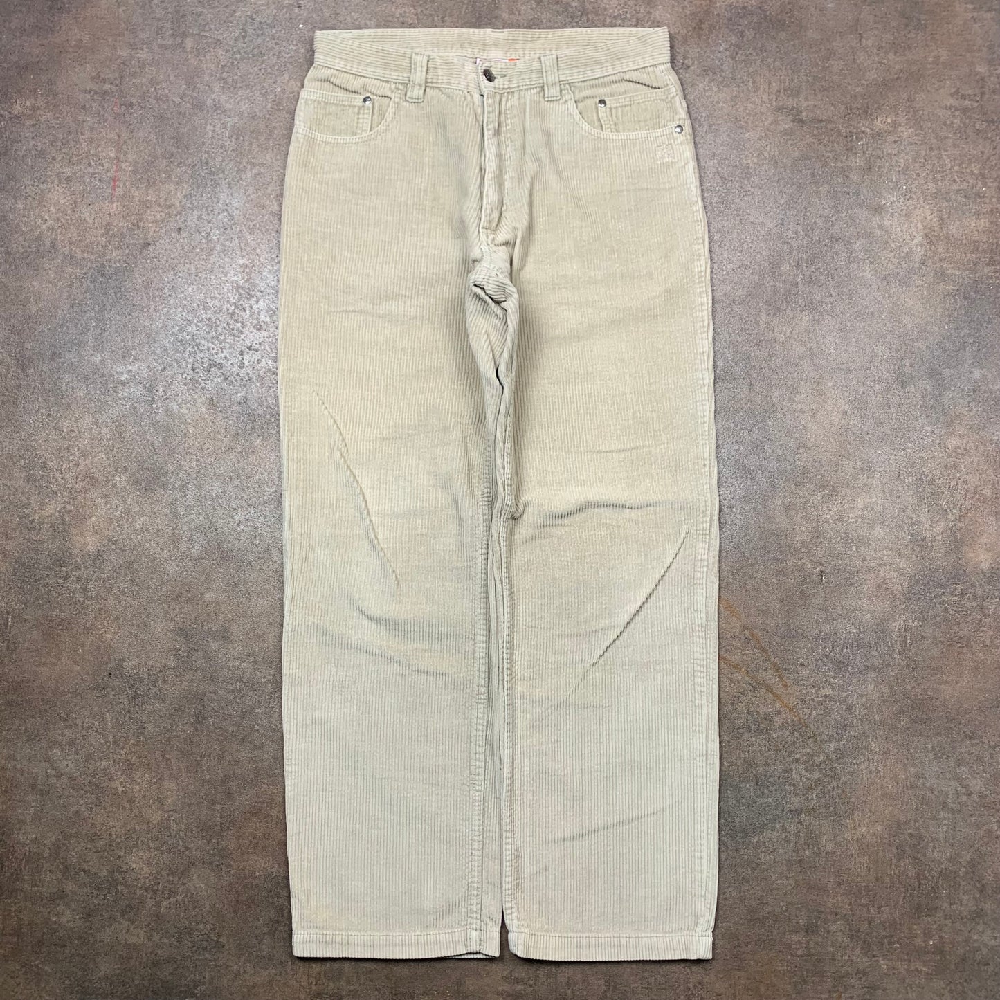 Oxbow 00s cream corduroy baggy jeans (32")